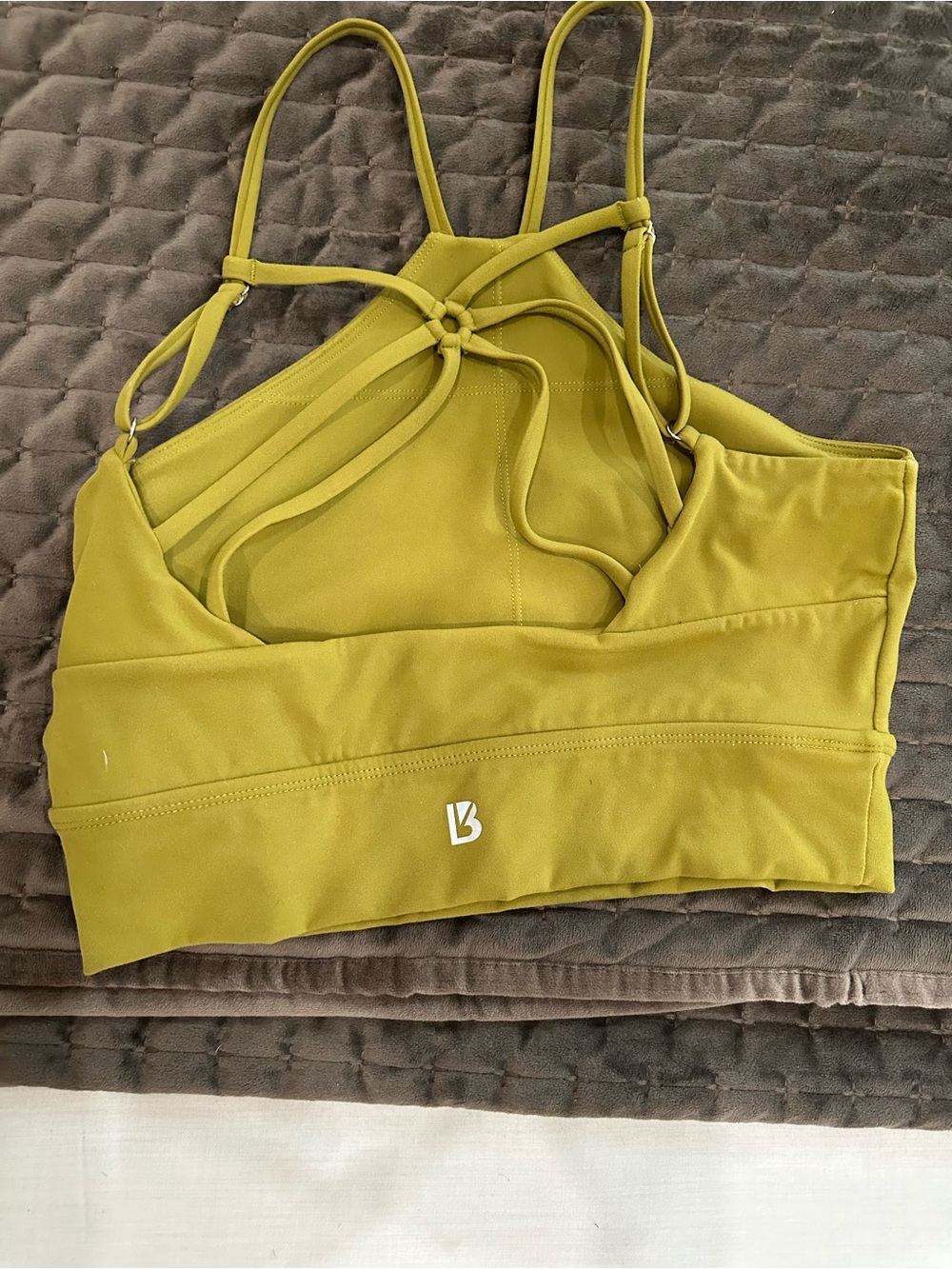 BuffBunny Foxy Olivia Olive Green Sports Bra Top - Picture 4 of 5